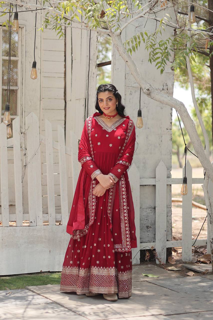 Eloriya Amee's Faux Blooming Gown - Royal Purple | Eloriya India