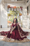 Eloriya Radiant Dark Maroon Suit Set 142 - M [38] | Eloriya India