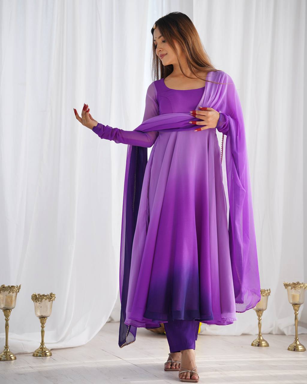 Eloriya Premium And Lightweight Anarkali Suit Set - XS [34] | Eloriya India