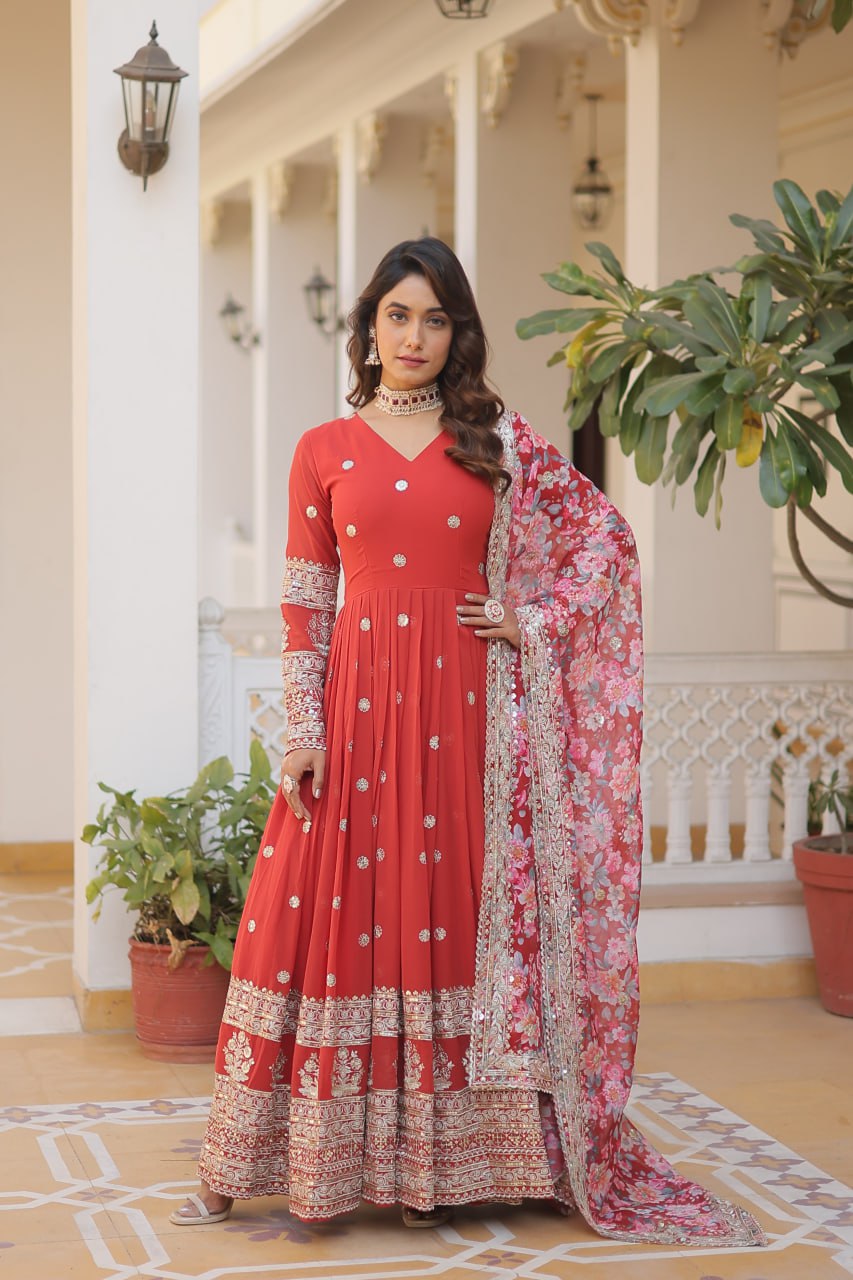 Eloriya Kavita's Designere Gown - M(38'') | Eloriya India