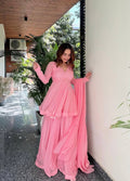 Eloriya Royal Baby Pink Festive Sharara Suit Set - S [36] | Eloriya India