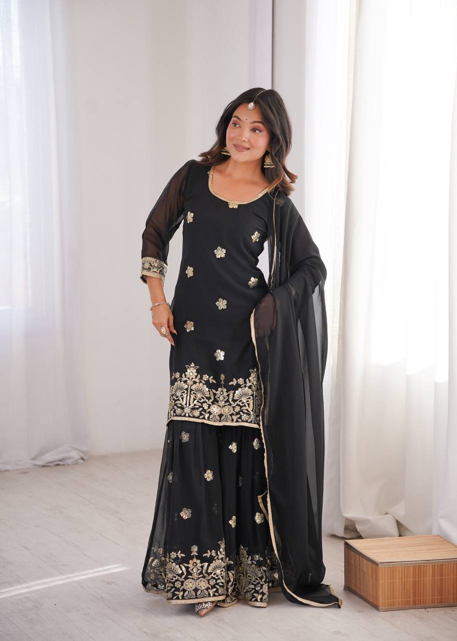 Eloriya Priya's Designer Sequin Sharara Set | Eloriya India
