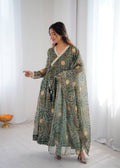 Eloriya Flowy Printed Georgette Anarkali Suit Set | Eloriya India