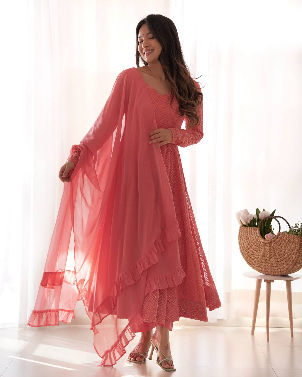 Eloriya Saiyaara Premium Anarkali Suit Set - 2XL [44] | Eloriya India