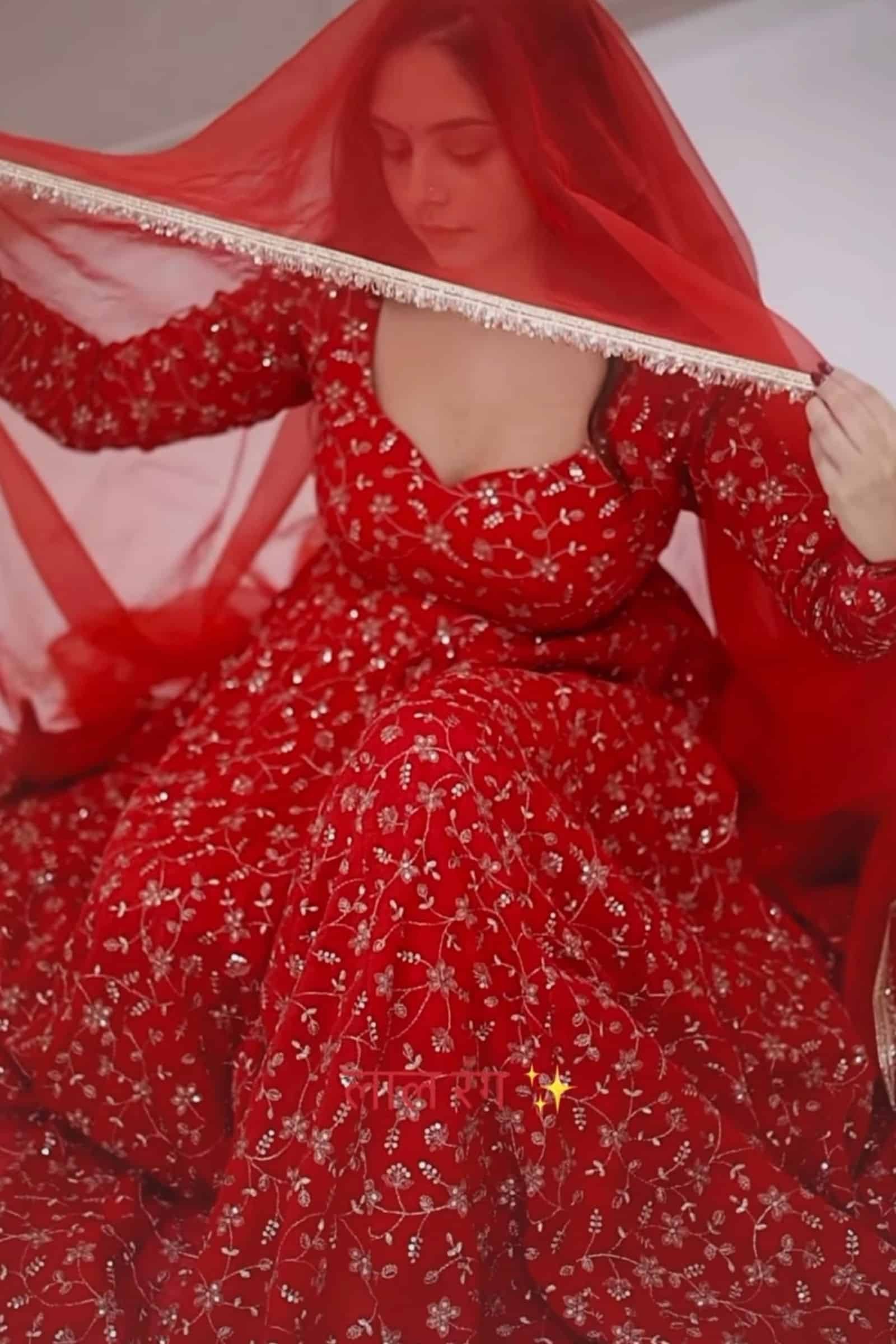 Eloriya Stunning Red Colour Premium Anarkali Suit Set - 2XL [44] | Eloriya India