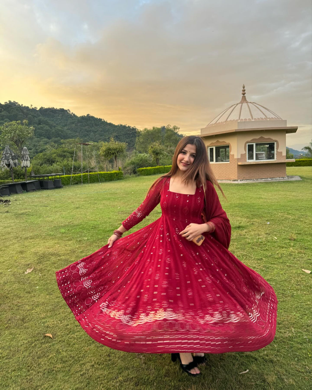 Eloriya Vidhya's Premium Anarkali Suit Set - S [36] | Eloriya India