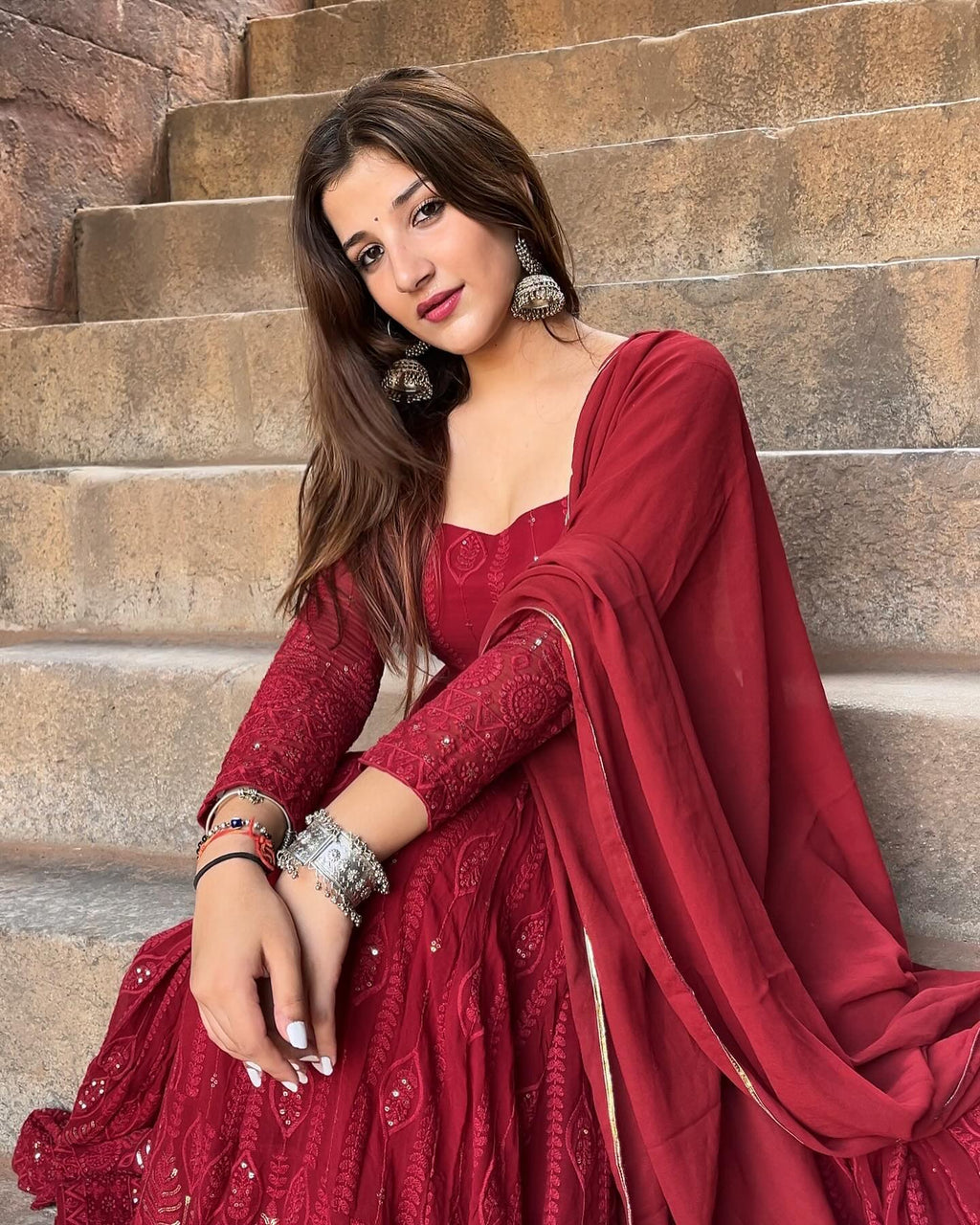 Eloriya Vidhya's Premium Anarkali Suit Set - M [38 | Eloriya India
